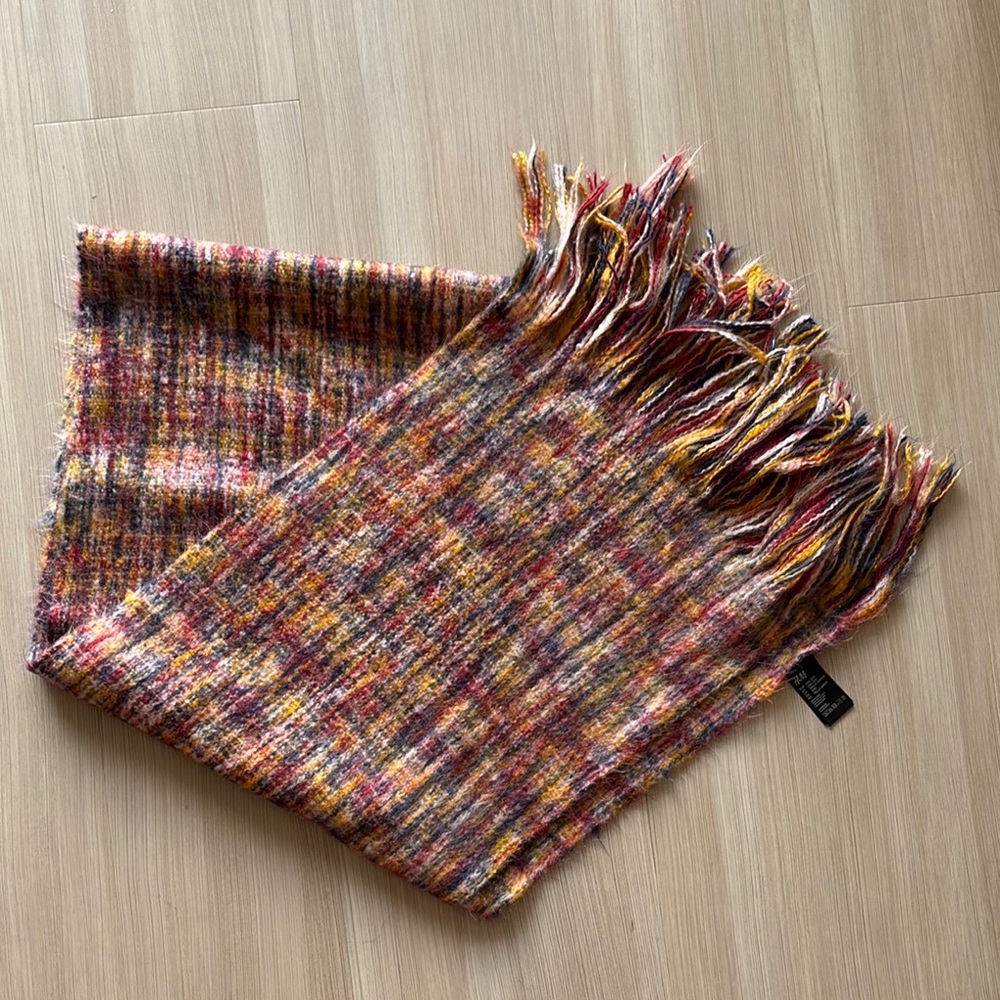 NEW H+M Multicolor Fringed Scarf